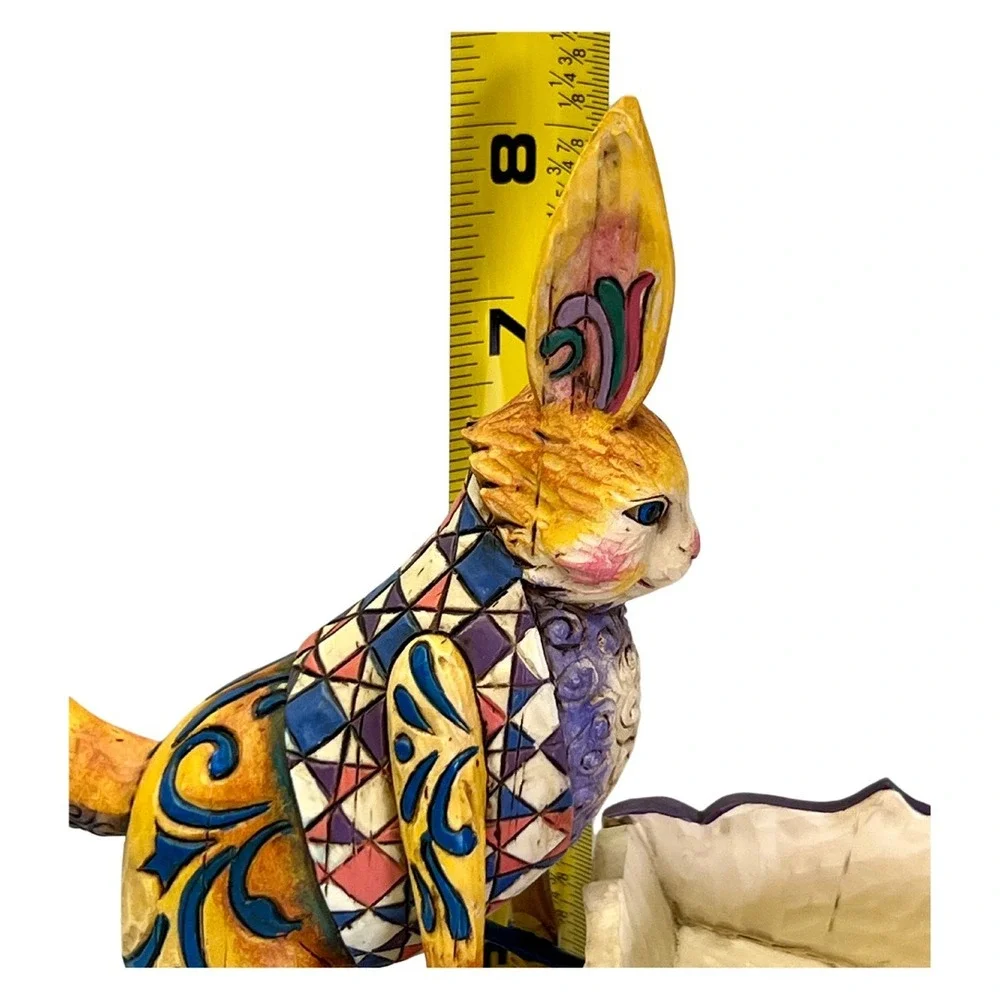 Jim Shore 2004 "A Bunny's Work is Never Done" Easter Bunny Wheelbarrow - Picture 9 of 16